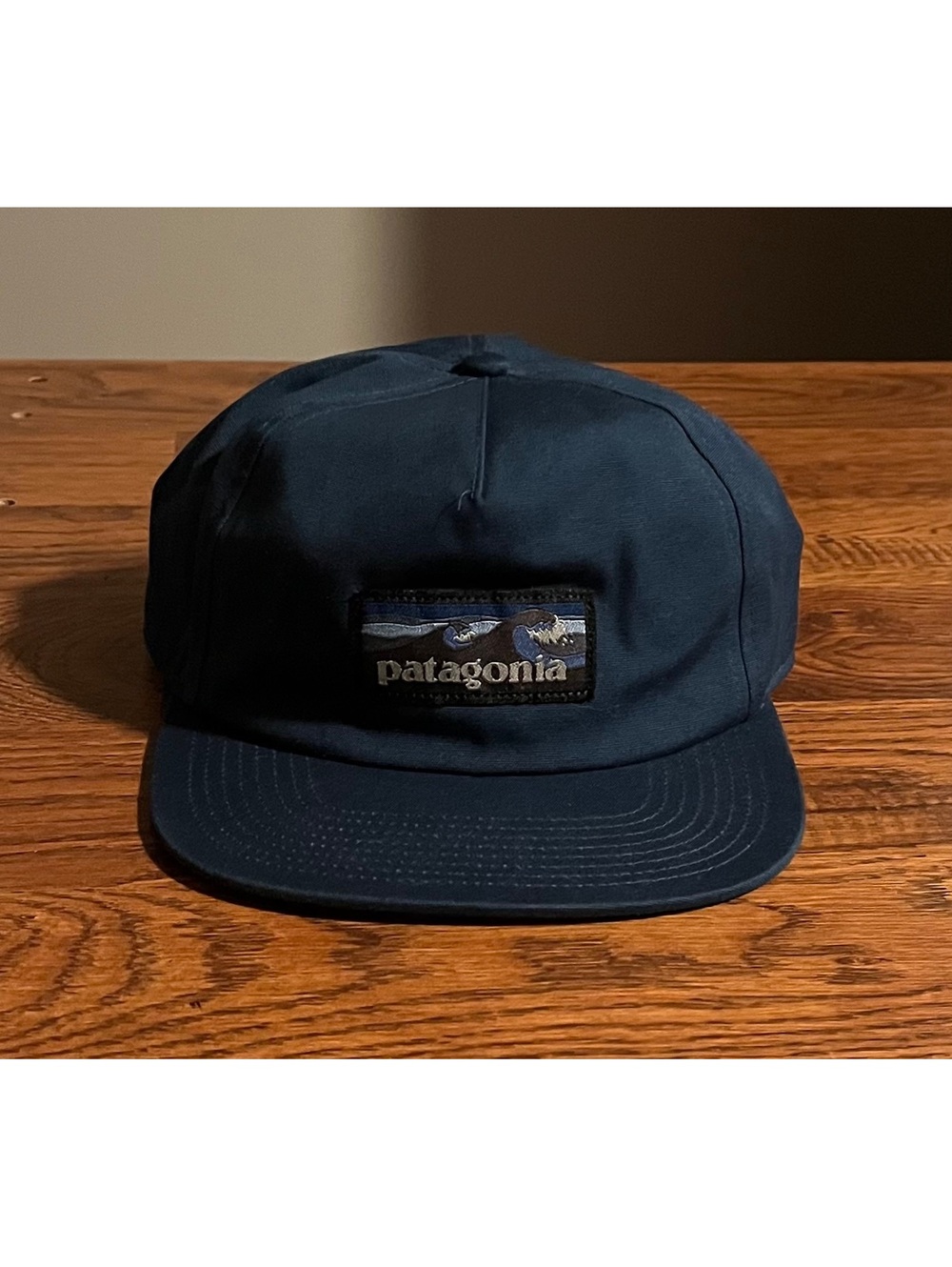 Patagonia Navy Blue Organic Cotton Snapback Hat
